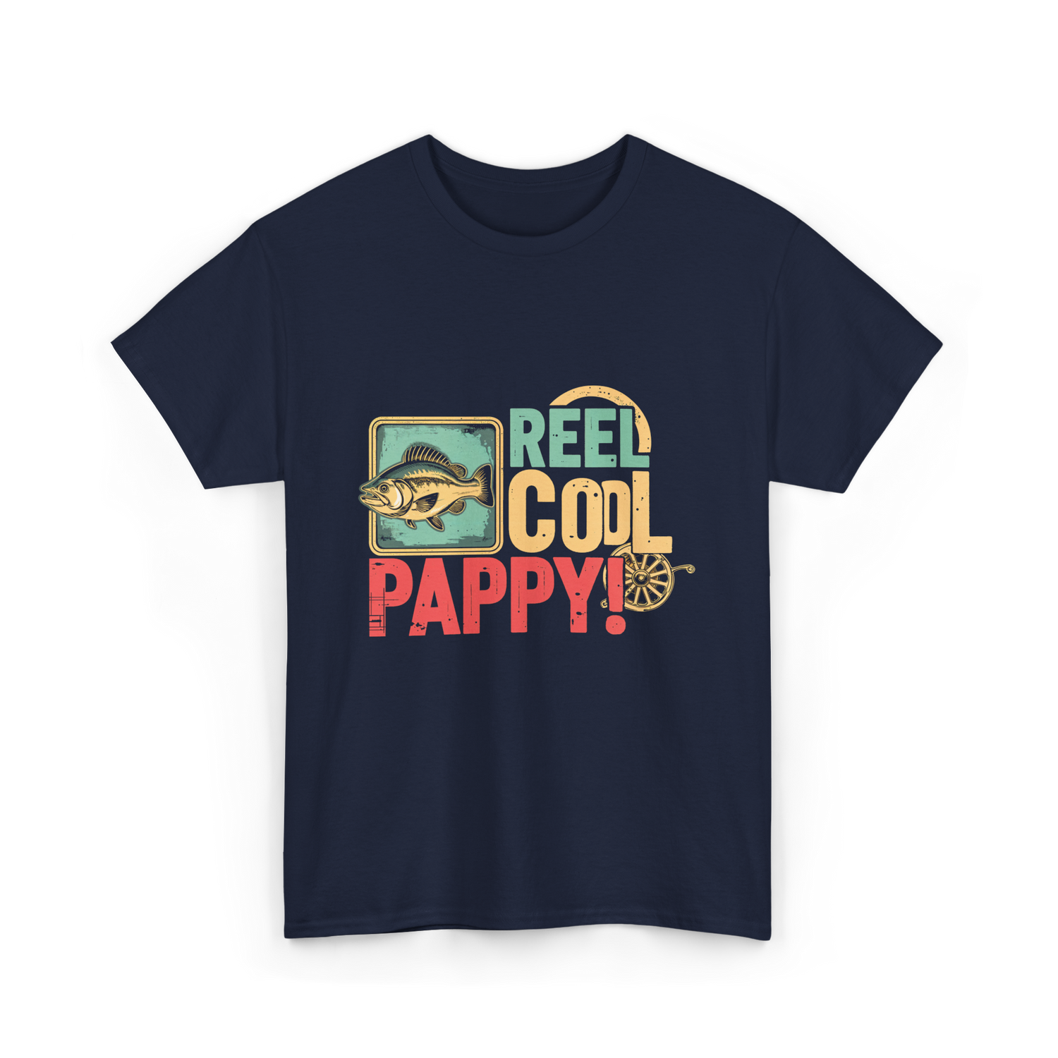 Reel Cool Pappy Fishing T-Shirt - Navy