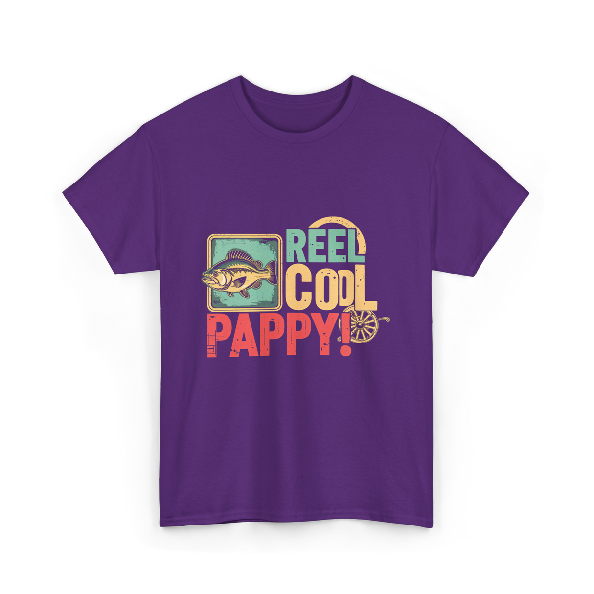 Reel Cool Pappy Fishing T-Shirt - Purple