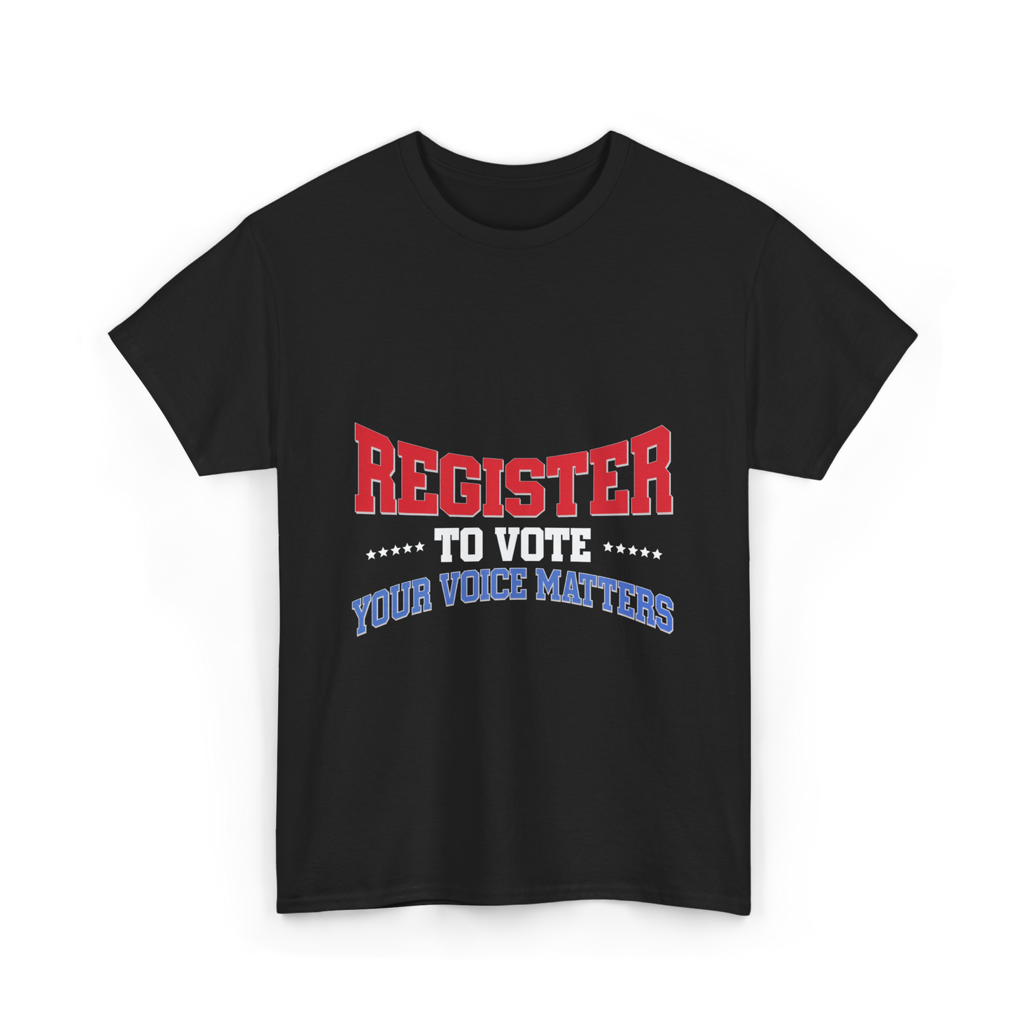 Register to Vote Political Voice T-Shirt - Black