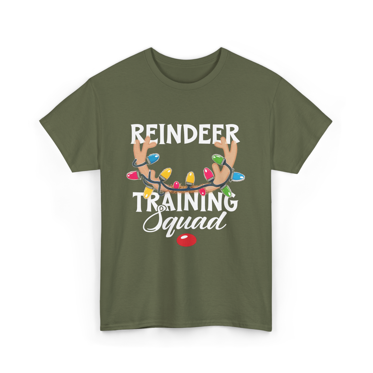 Reindeer Training Squad Reindeer T-Shirt - Military Green