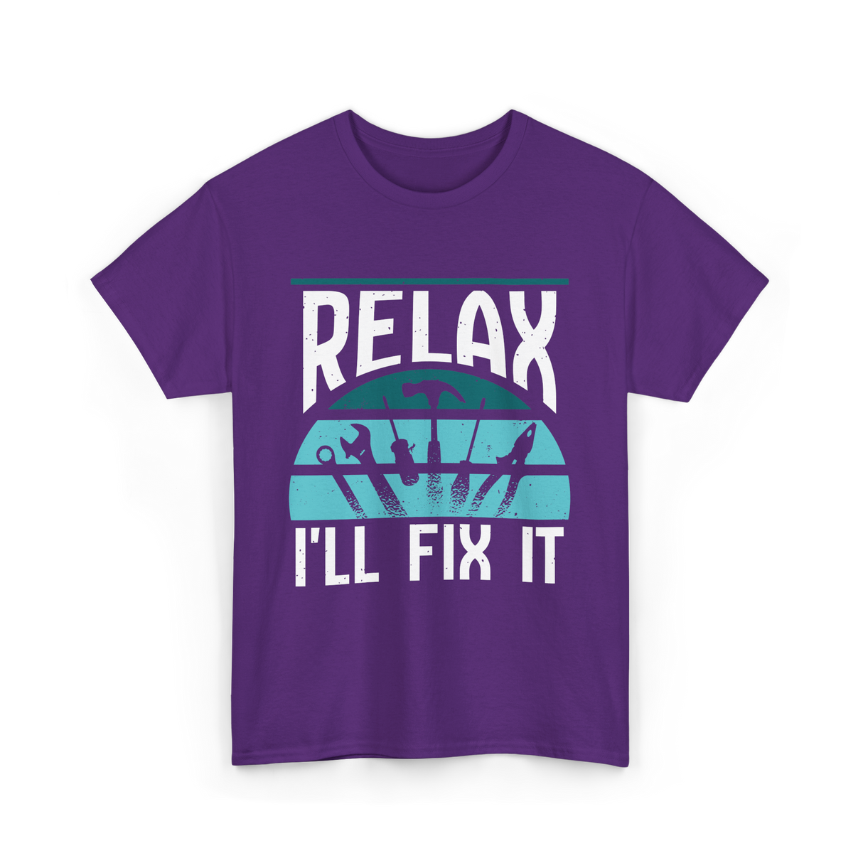Relax I'll Fix It Handyman T-Shirt - Purple