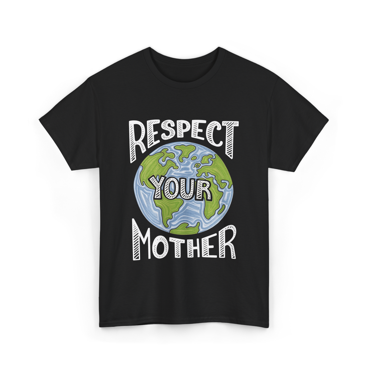 Respect Your Mother Planet T-Shirt - Black