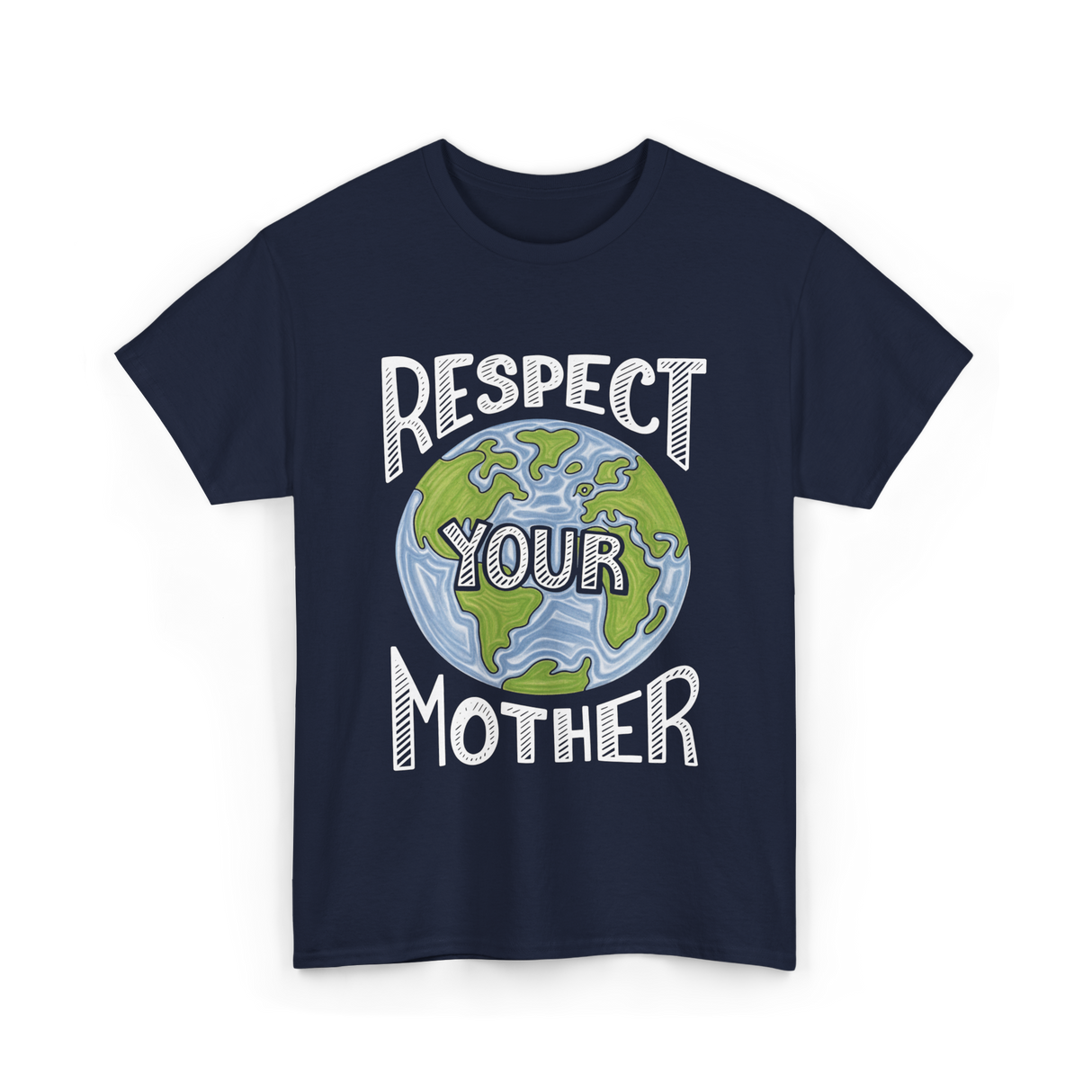 Respect Your Mother Planet T-Shirt - Navy