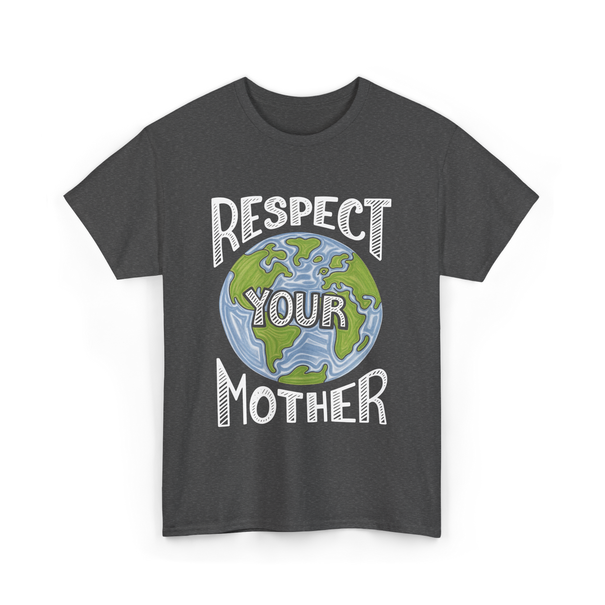 Respect Your Mother Planet T-Shirt - Dark Heather