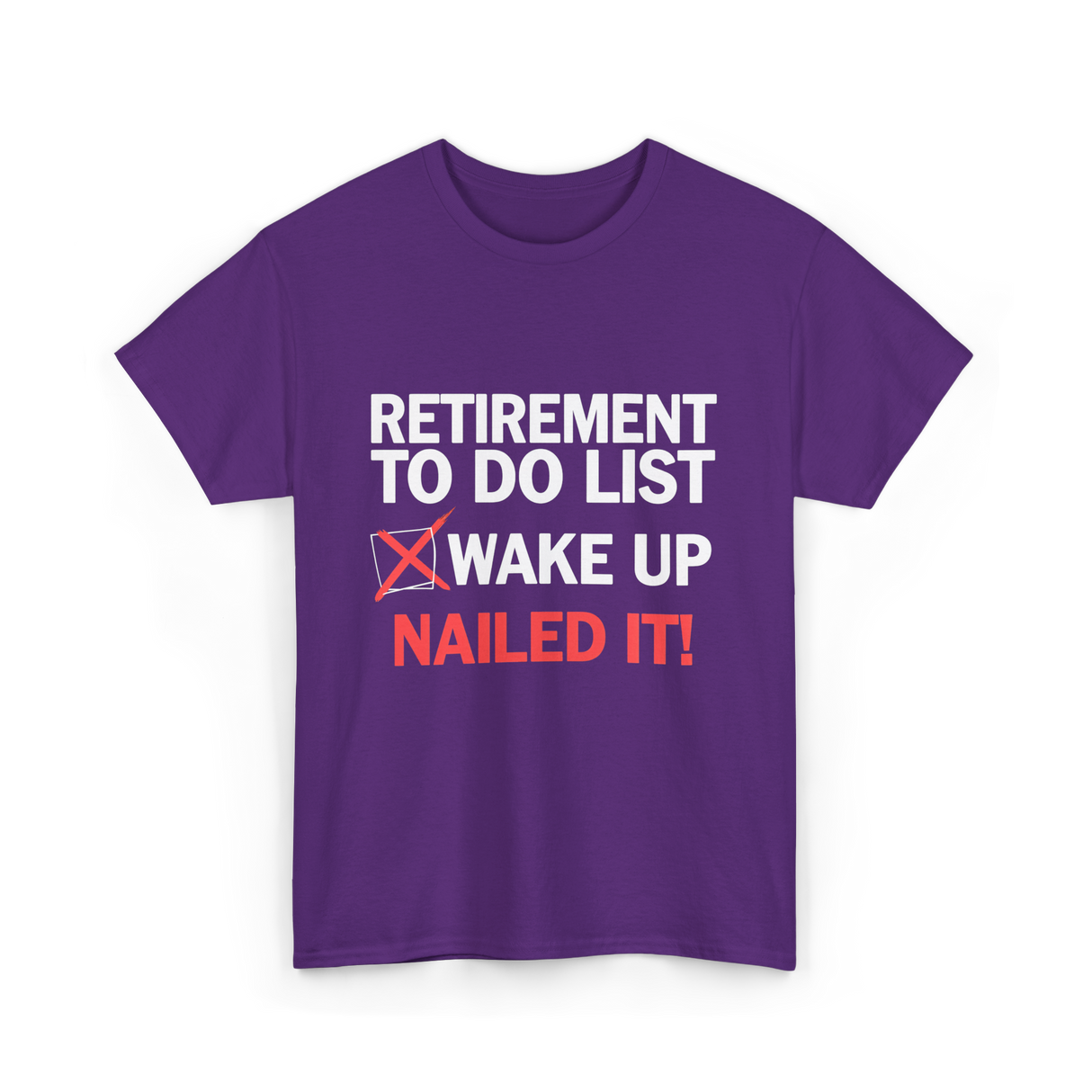 Retirement To Do List Retirement T-Shirt - Purple