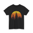 Retro Forest Trees Hiking Nature T-Shirt - Black