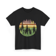Retro Forest Trees Nature Outdoors T-Shirt - Black