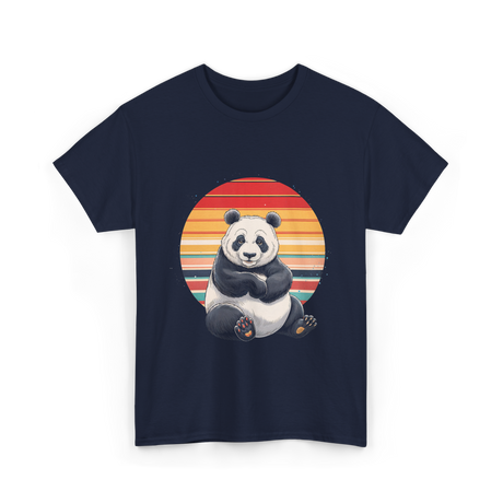 Retro Panda Kawaii Panda T-Shirt - Navy