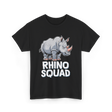 Rhino Squad Rhinoceros Wildlife T-Shirt - Black