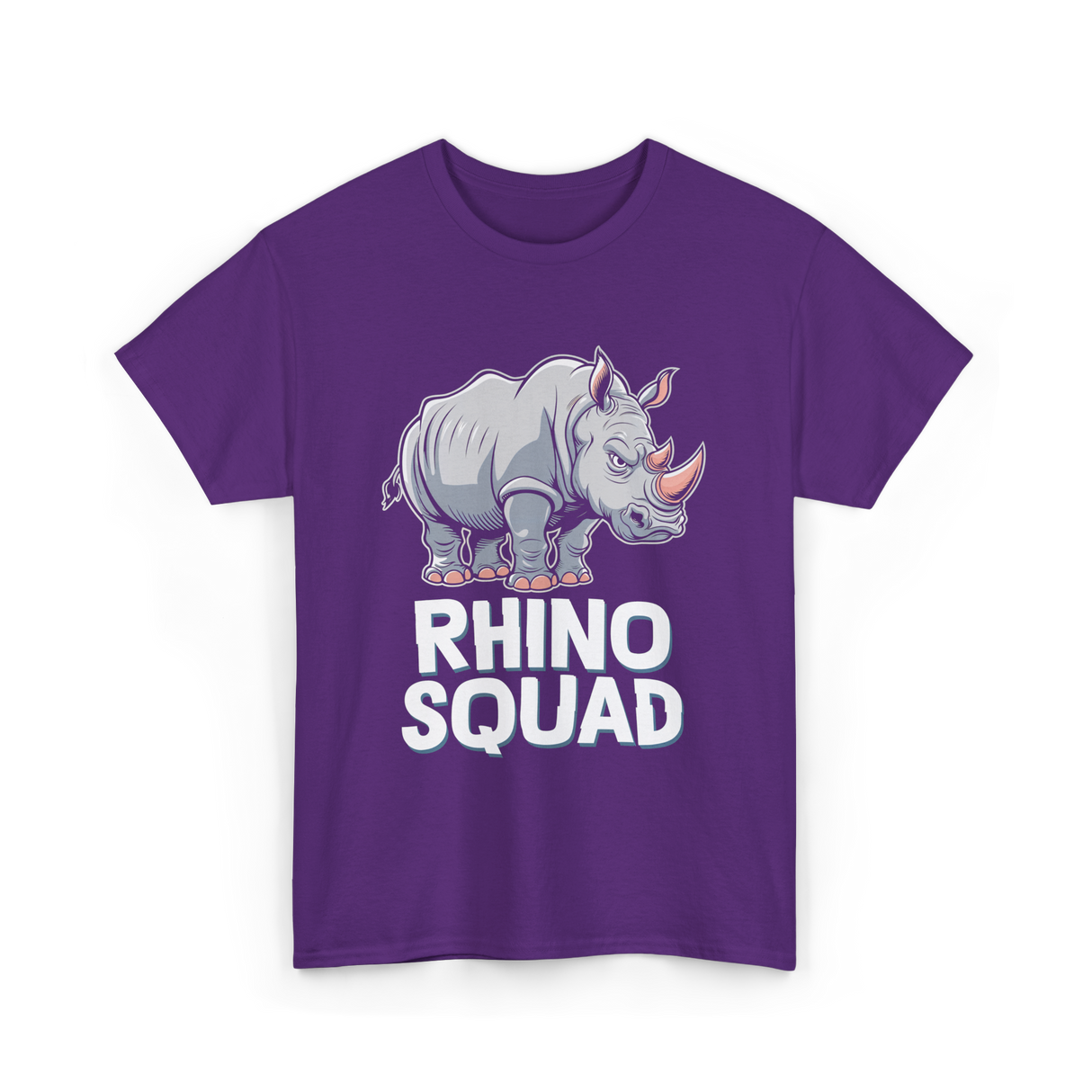 Rhino Squad Rhinoceros Wildlife T-Shirt - Purple