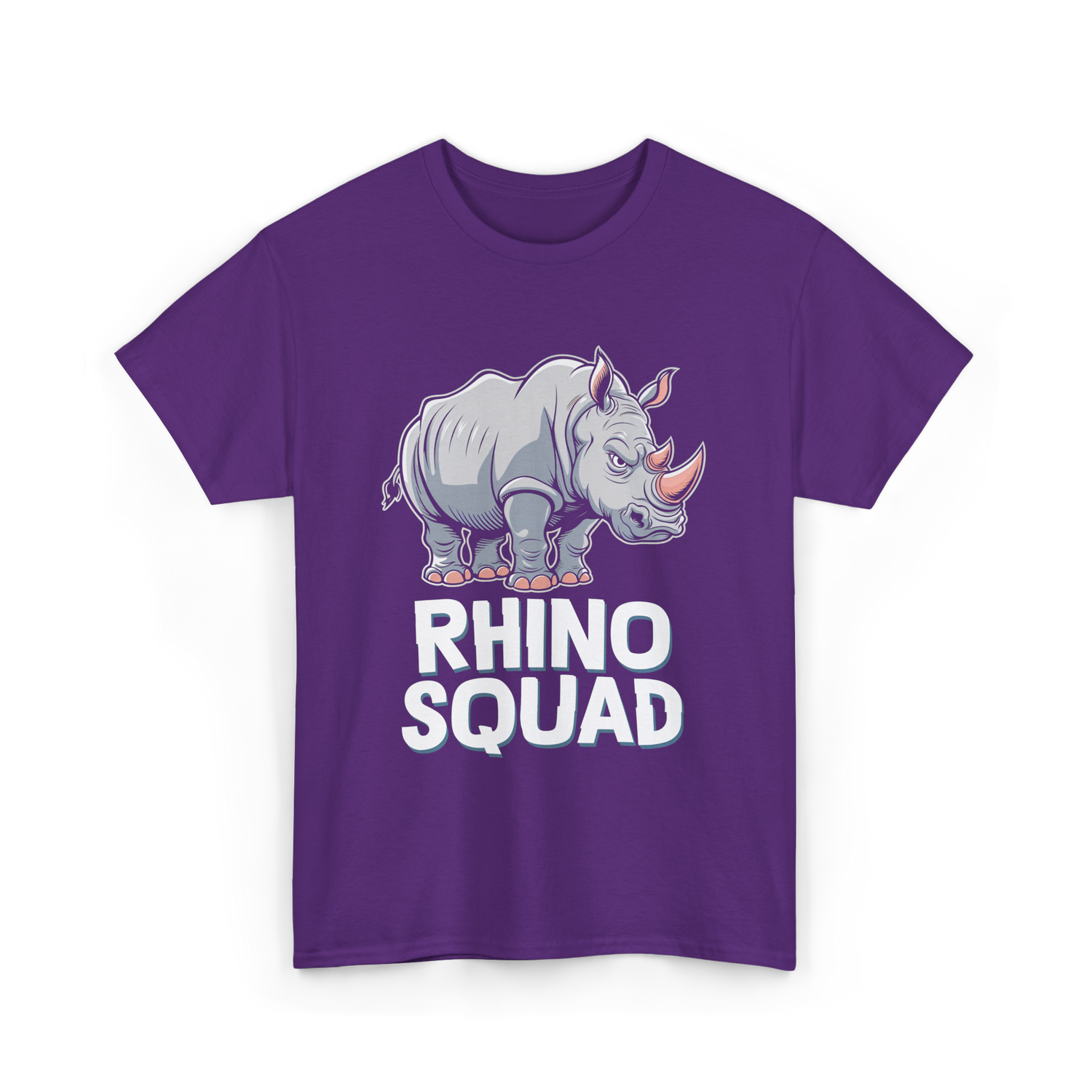 Rhino Squad Rhinoceros Wildlife T-Shirt - Purple