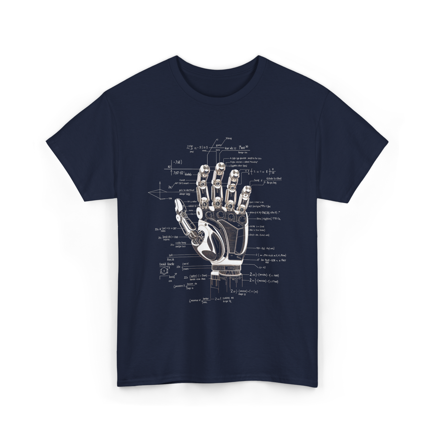 Robot Engineer Hand Robotics T-Shirt - Navy