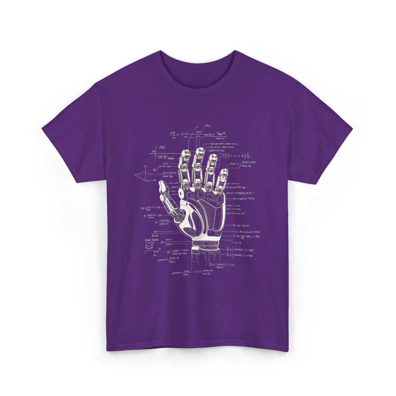 Robot Engineer Hand Robotics T-Shirt - Purple