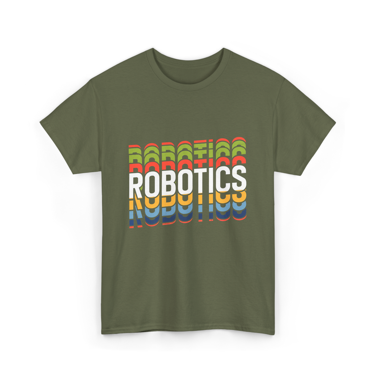 Robotics Retro Robotics Engineer T-Shirt - Military Green