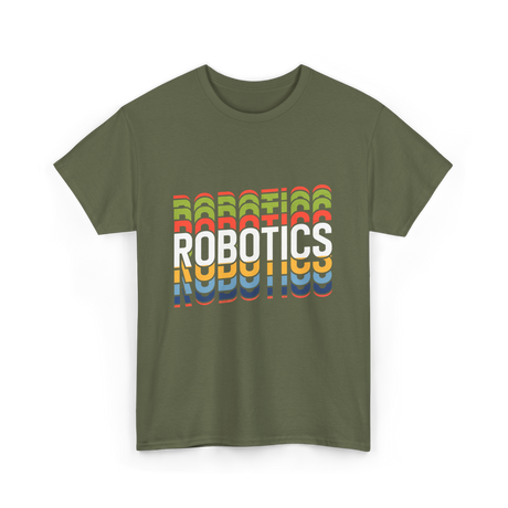 Robotics Retro Robotics Engineer T-Shirt - Military Green