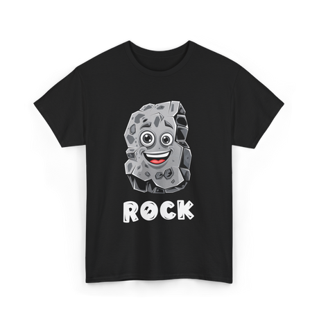Rock Cartoon Character Rock T-Shirt - Black