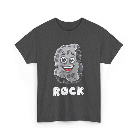Rock Cartoon Character Rock T-Shirt - Dark Heather
