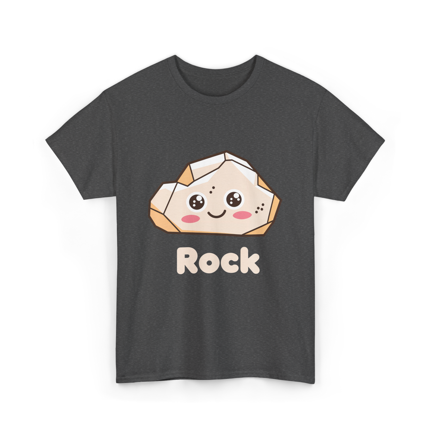 Rock Cute Character T-Shirt - Dark Heather