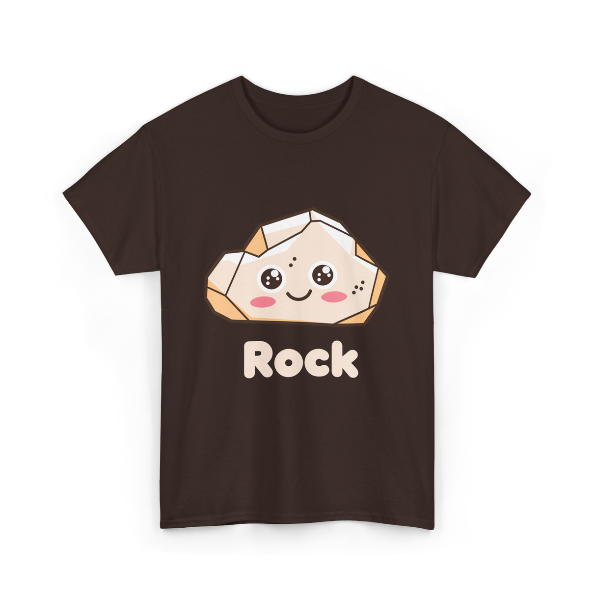 Rock Cute Character T-Shirt - Dark Chocolate