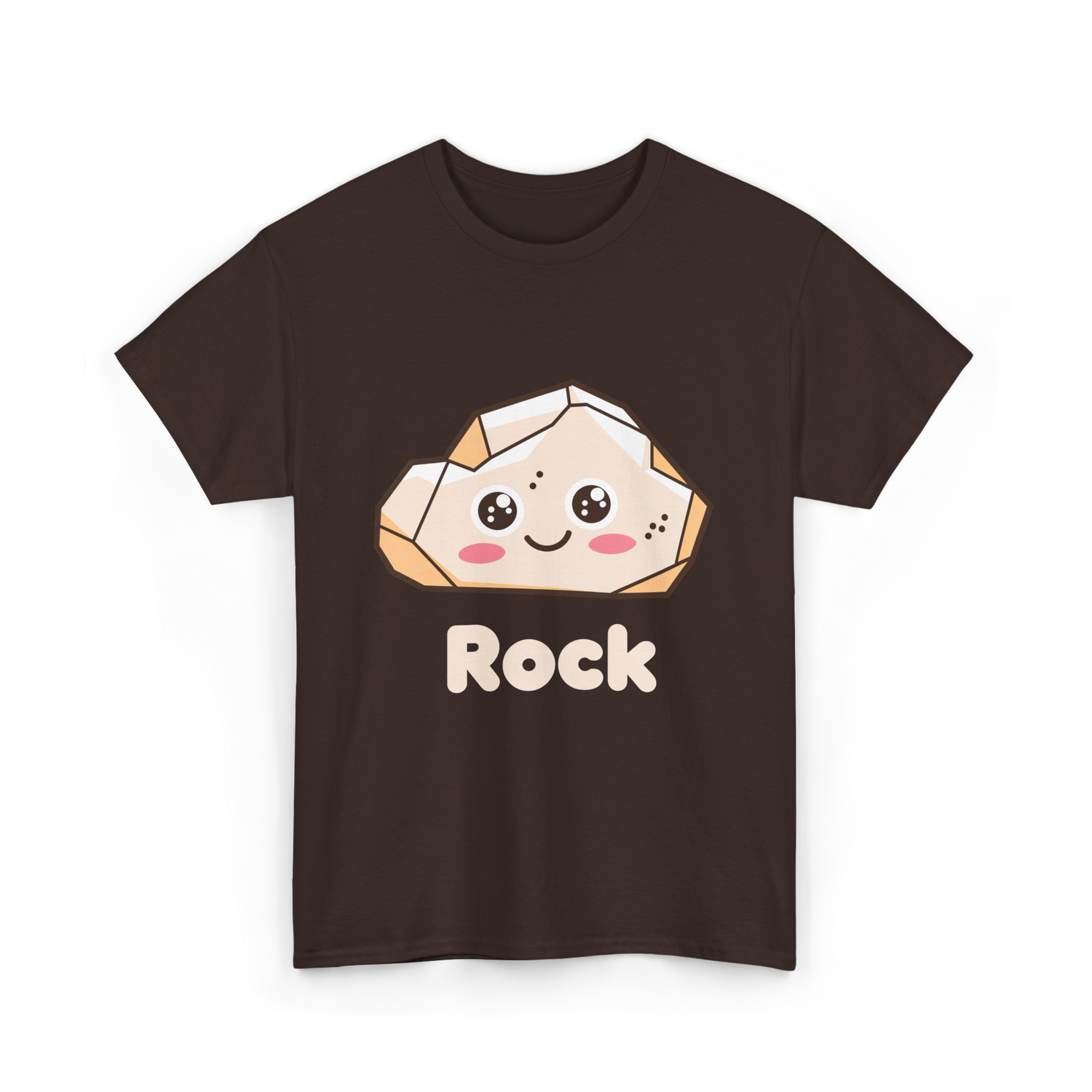 Rock Cute Character T-Shirt - Dark Chocolate