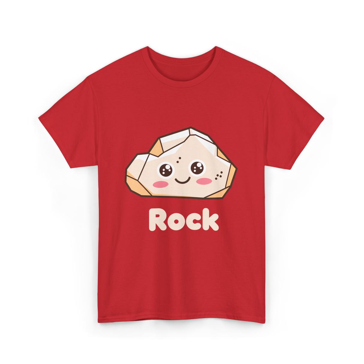 Rock Cute Character T-Shirt - Red