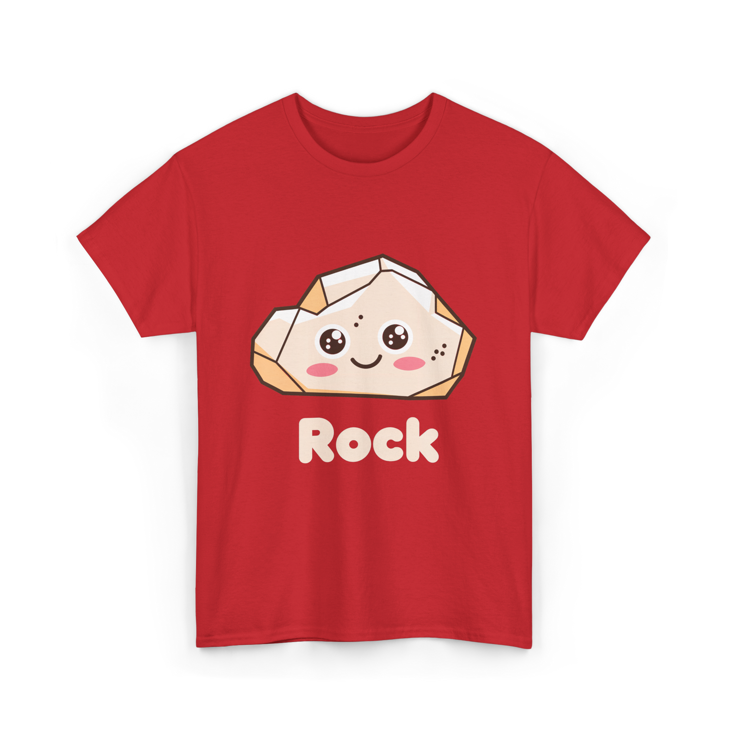 Rock Cute Character T-Shirt - Red