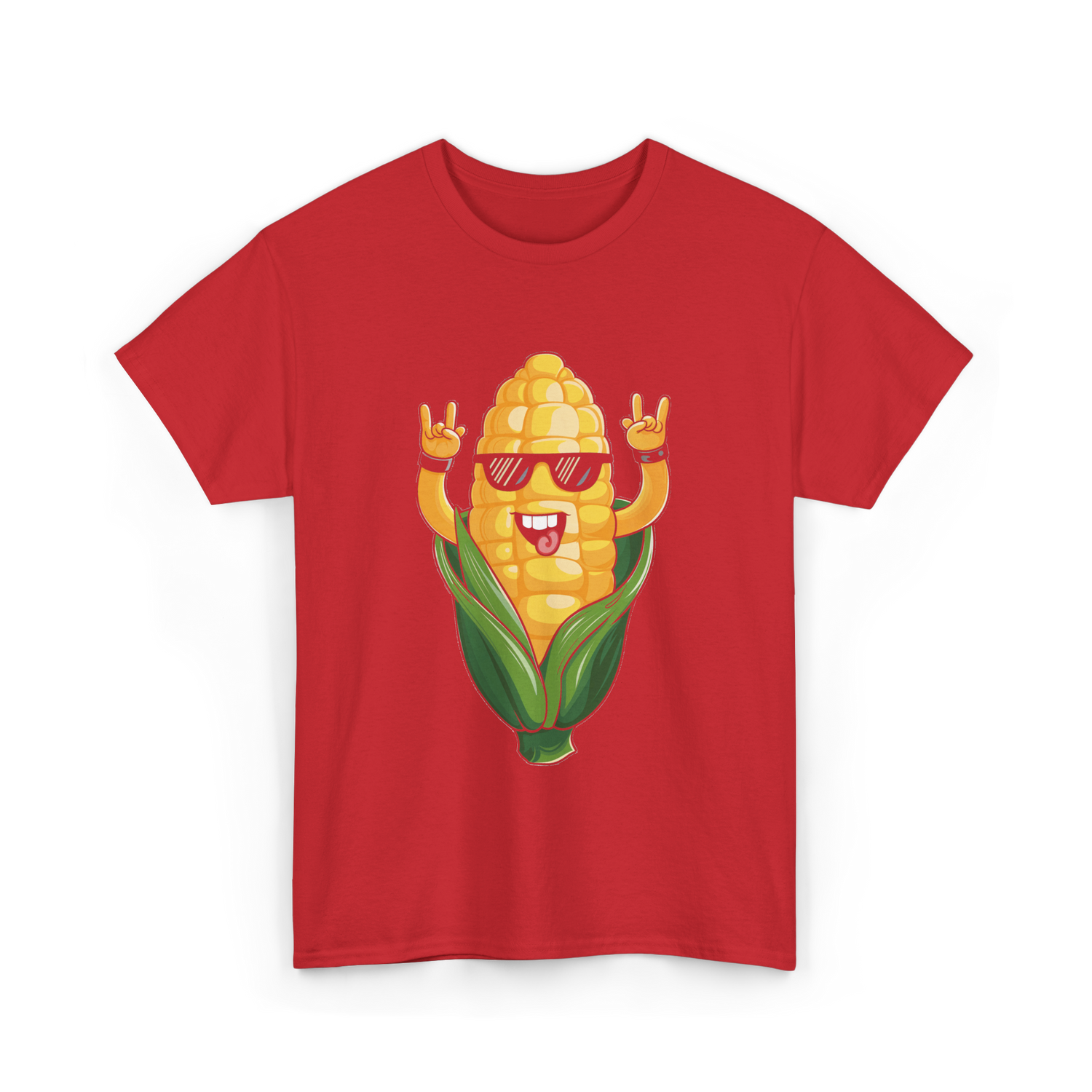 Rock On Corn Corn Lover T-Shirt - Red