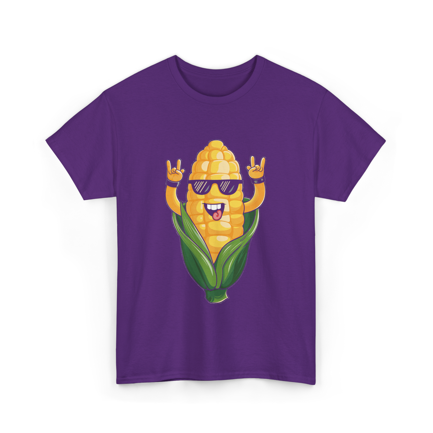Rock On Corn Corn Lover T-Shirt - Purple