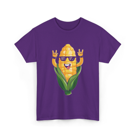 Rock On Corn Corn Lover T-Shirt - Purple