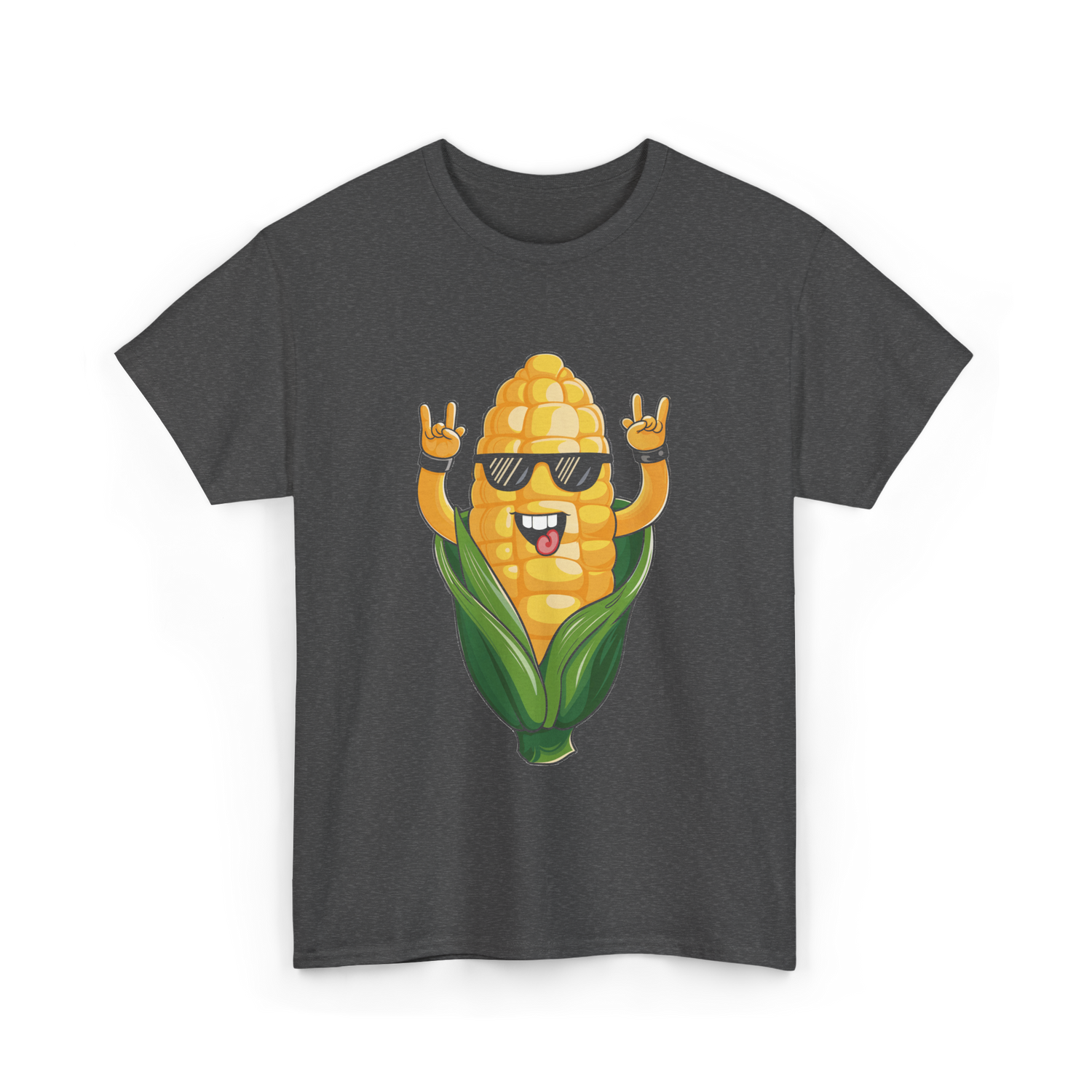 Rock On Corn Corn Lover T-Shirt - Dark Heather