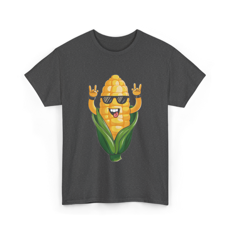 Rock On Corn Corn Lover T-Shirt - Dark Heather