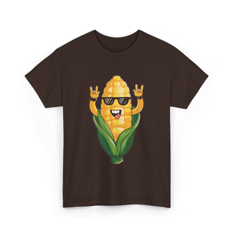 Rock On Corn Corn Lover T-Shirt - Dark Chocolate