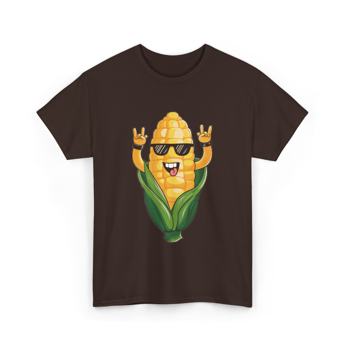 Rock On Corn Corn Lover T-Shirt - Dark Chocolate