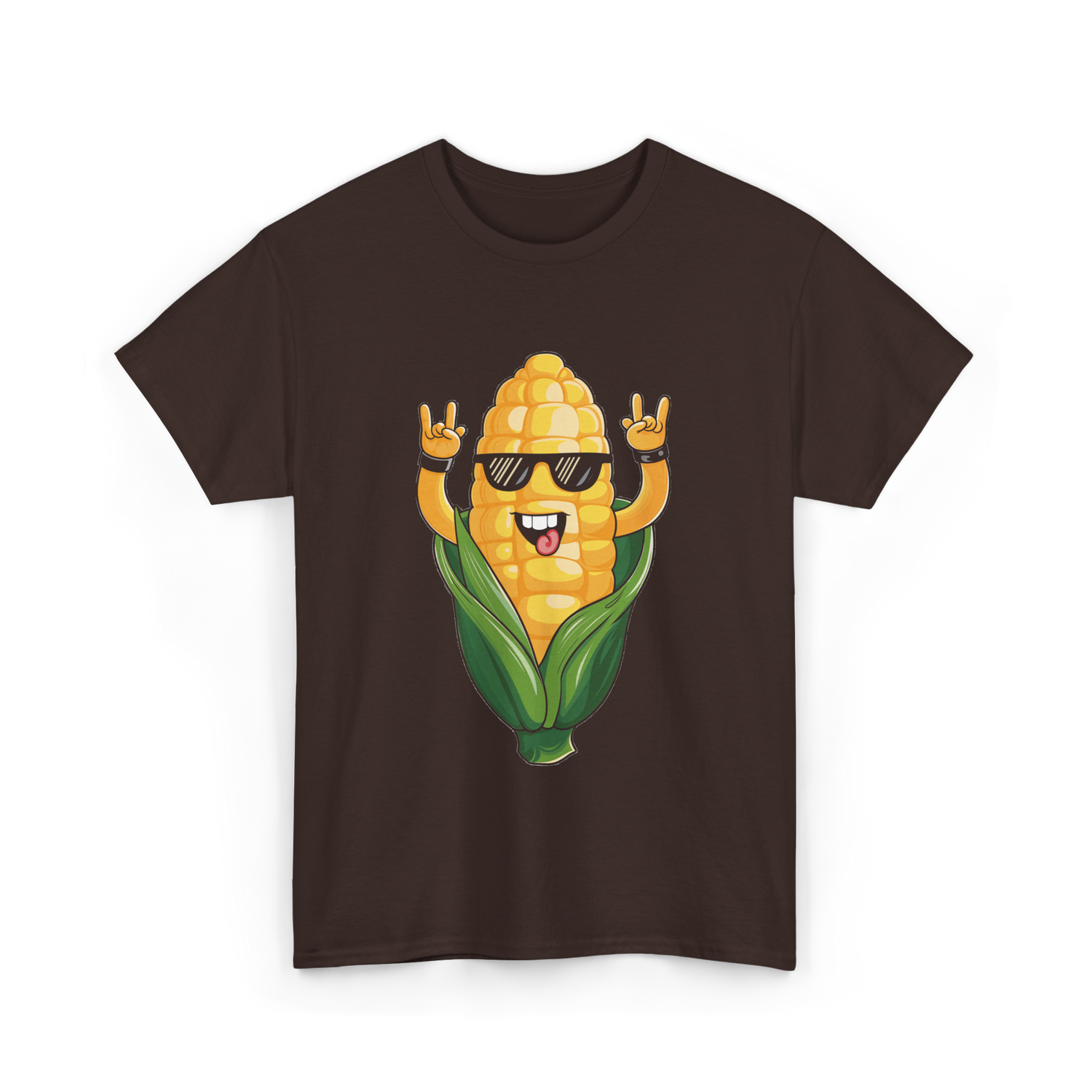 Rock On Corn Corn Lover T-Shirt - Dark Chocolate