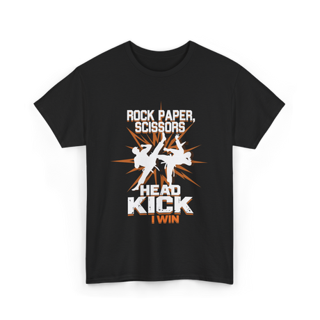 Rock Paper Scissors Head Kick T-Shirt - Black