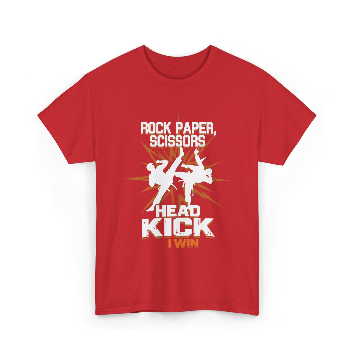 Rock Paper Scissors Head Kick T-Shirt - Red