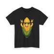 Rocking Corn Character Corn T-Shirt - Black