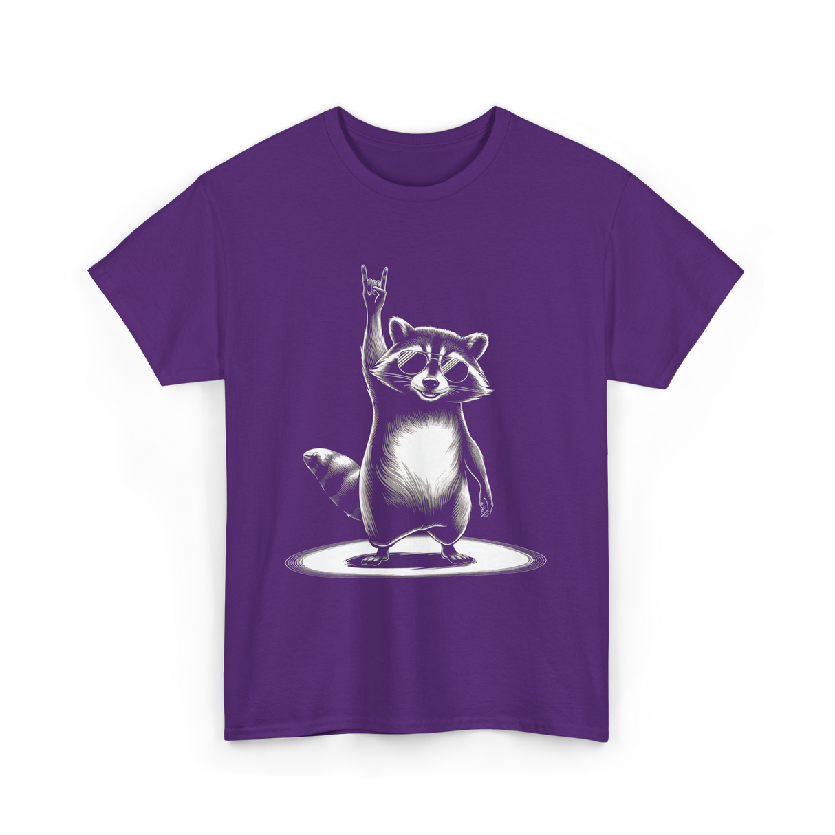 Rocking Raccoon Music Raccoon T-Shirt - Purple