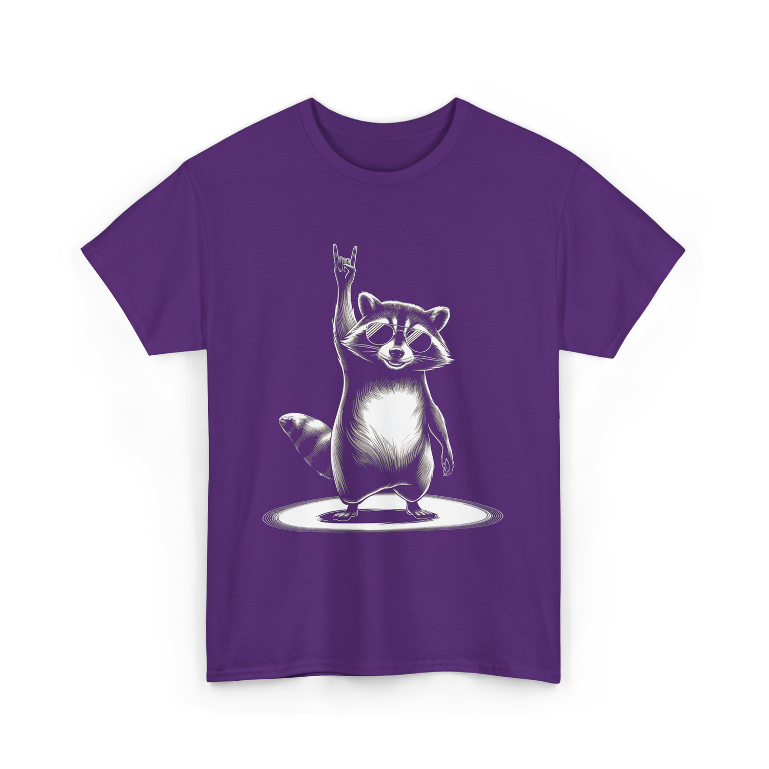 Rocking Raccoon Music Raccoon T-Shirt - Purple