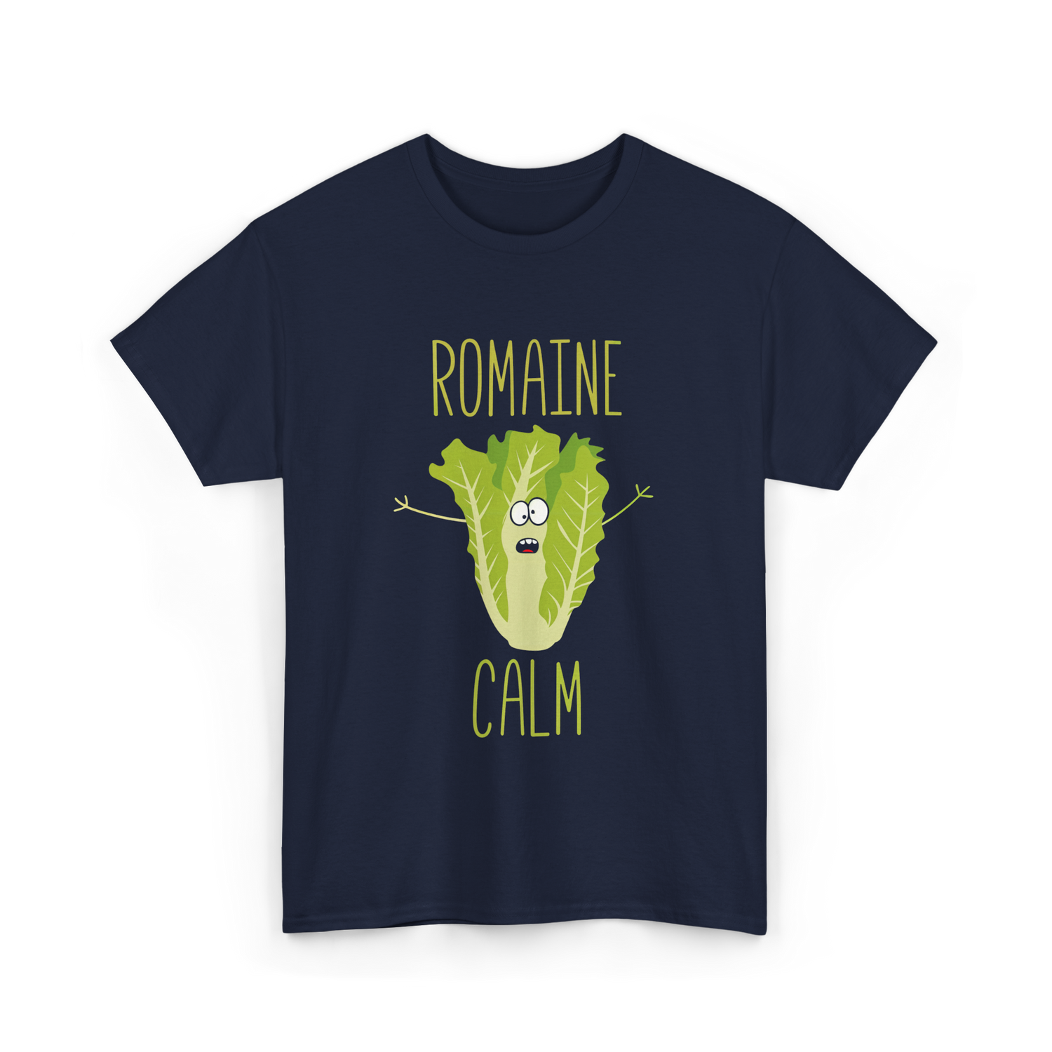 Romaine Calm Gardening Humor T-Shirt - Navy
