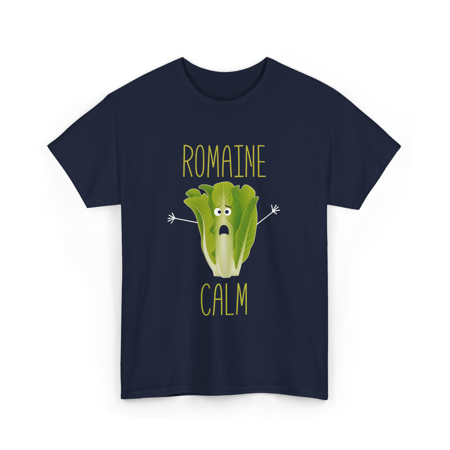 Romaine Calm Gardening Lettuce T-Shirt - Navy