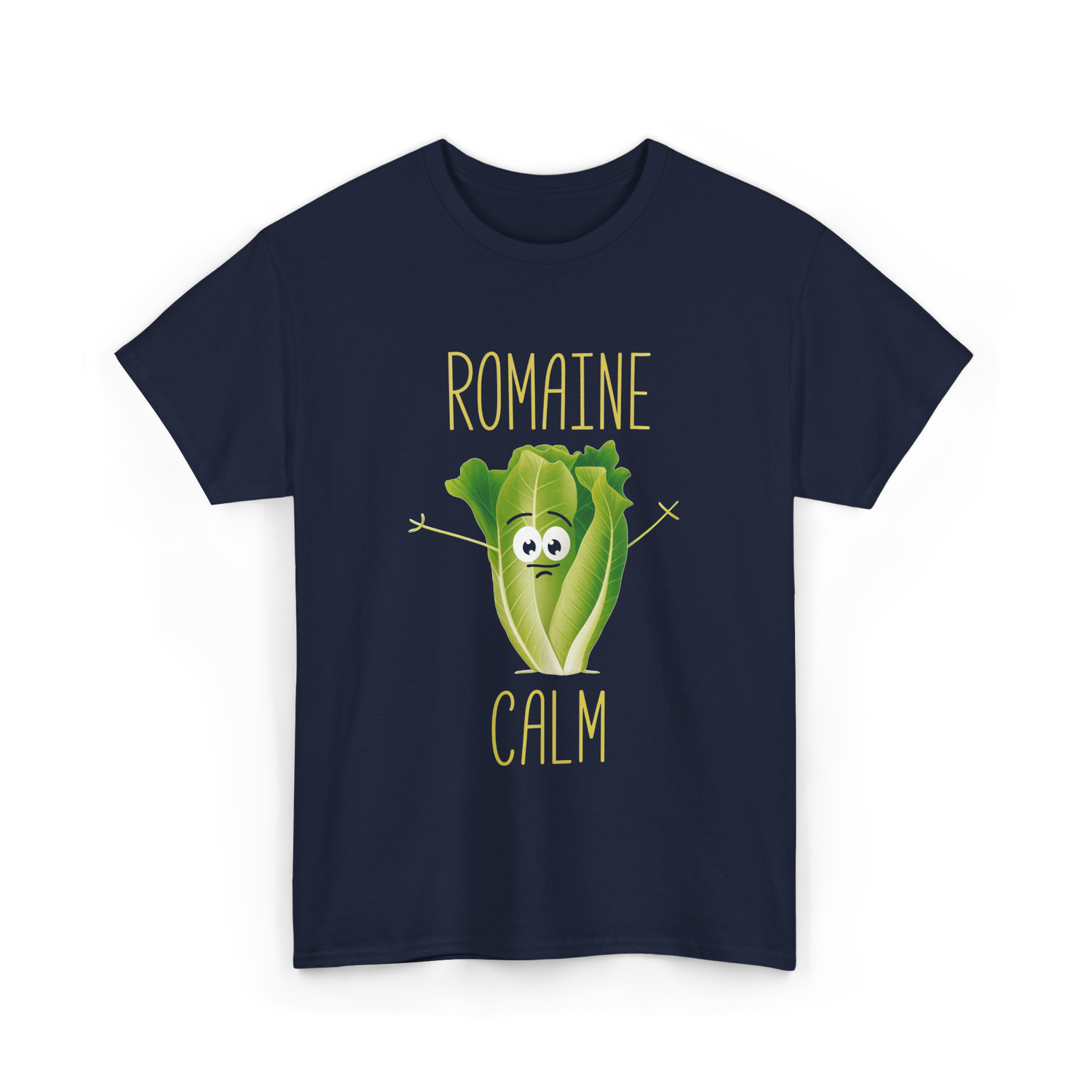 Romaine Calm Salad Gardening T-Shirt - Navy
