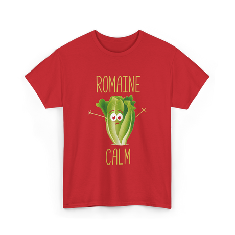 Romaine Calm Salad Gardening T-Shirt - Red