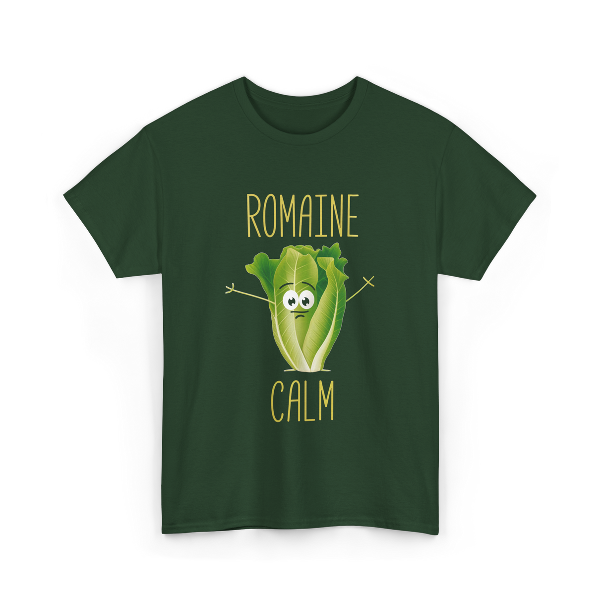 Romaine Calm Salad Gardening T-Shirt - Forest Green
