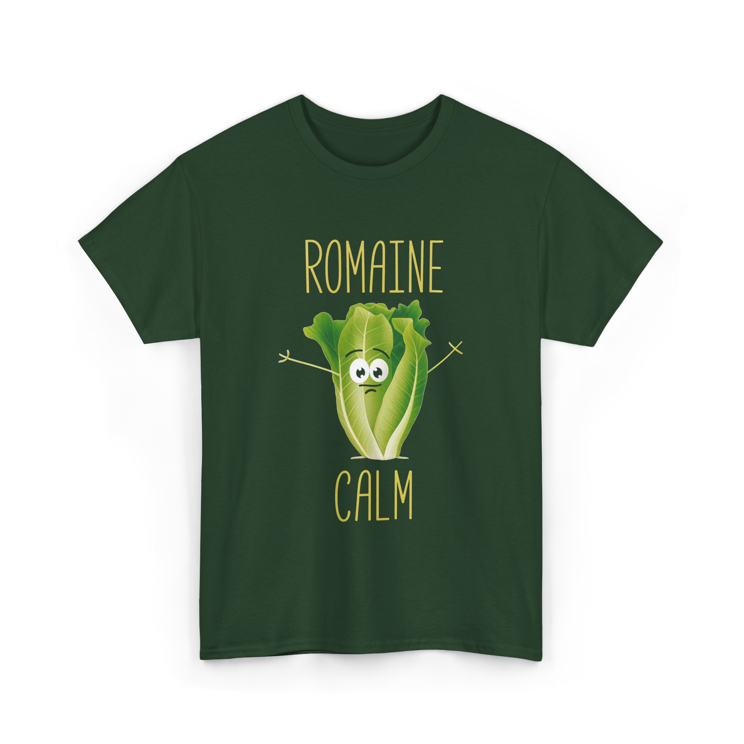 Romaine Calm Salad Gardening T-Shirt - Forest Green