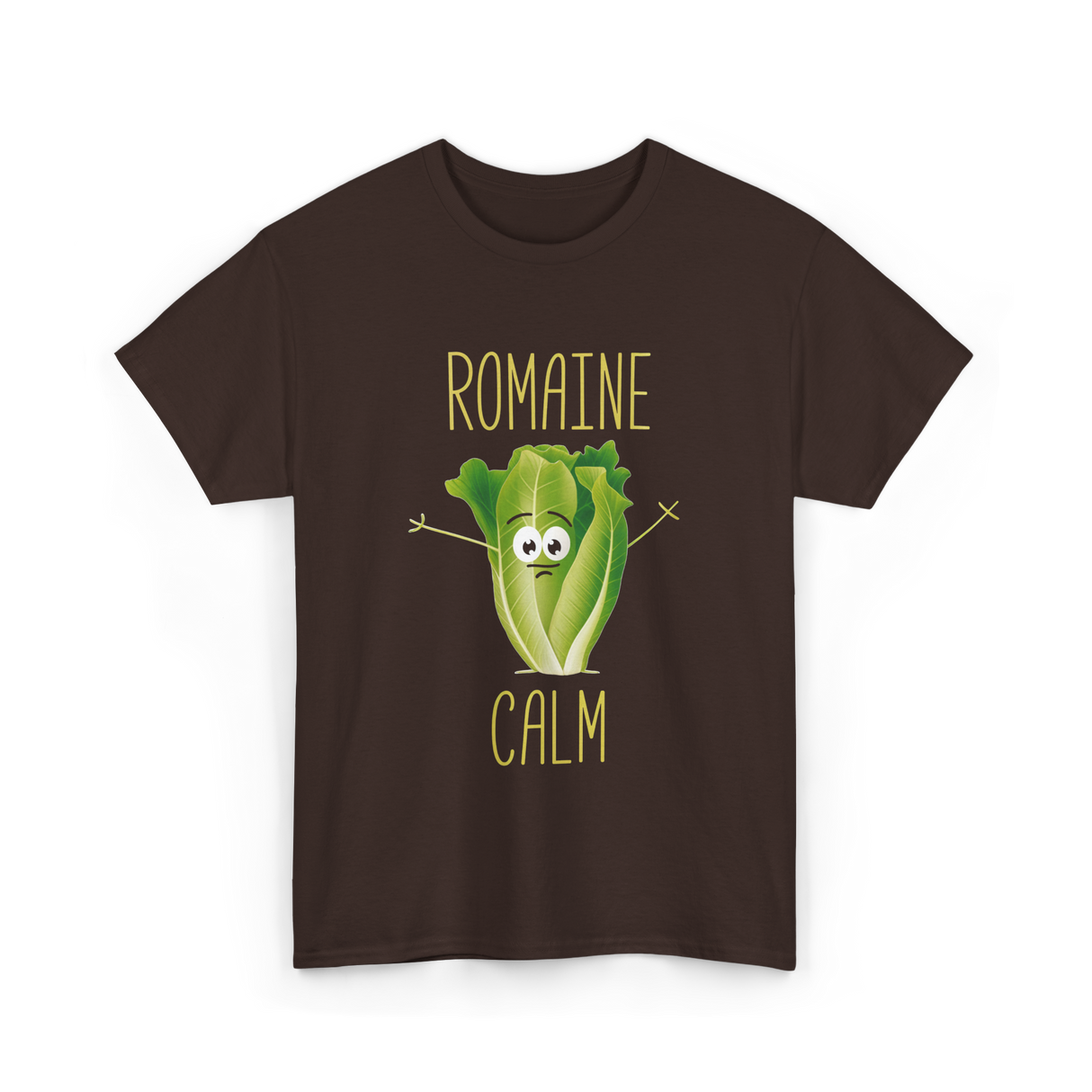 Romaine Calm Salad Gardening T-Shirt - Dark Chocolate
