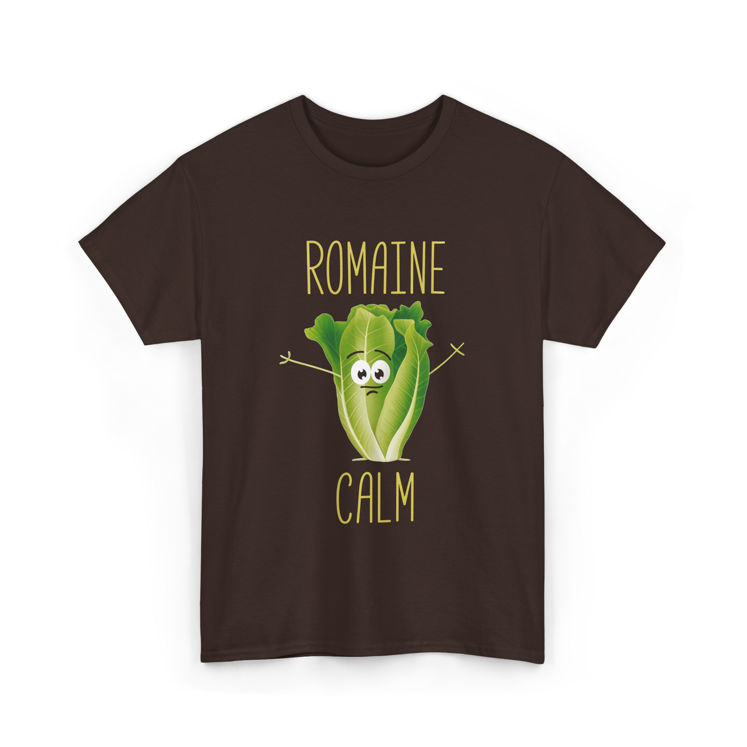 Romaine Calm Salad Gardening T-Shirt - Dark Chocolate