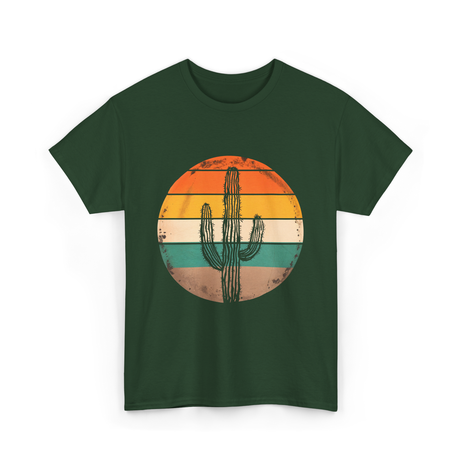 Saguaro Cactus Cacti Lover T-Shirt - Forest Green