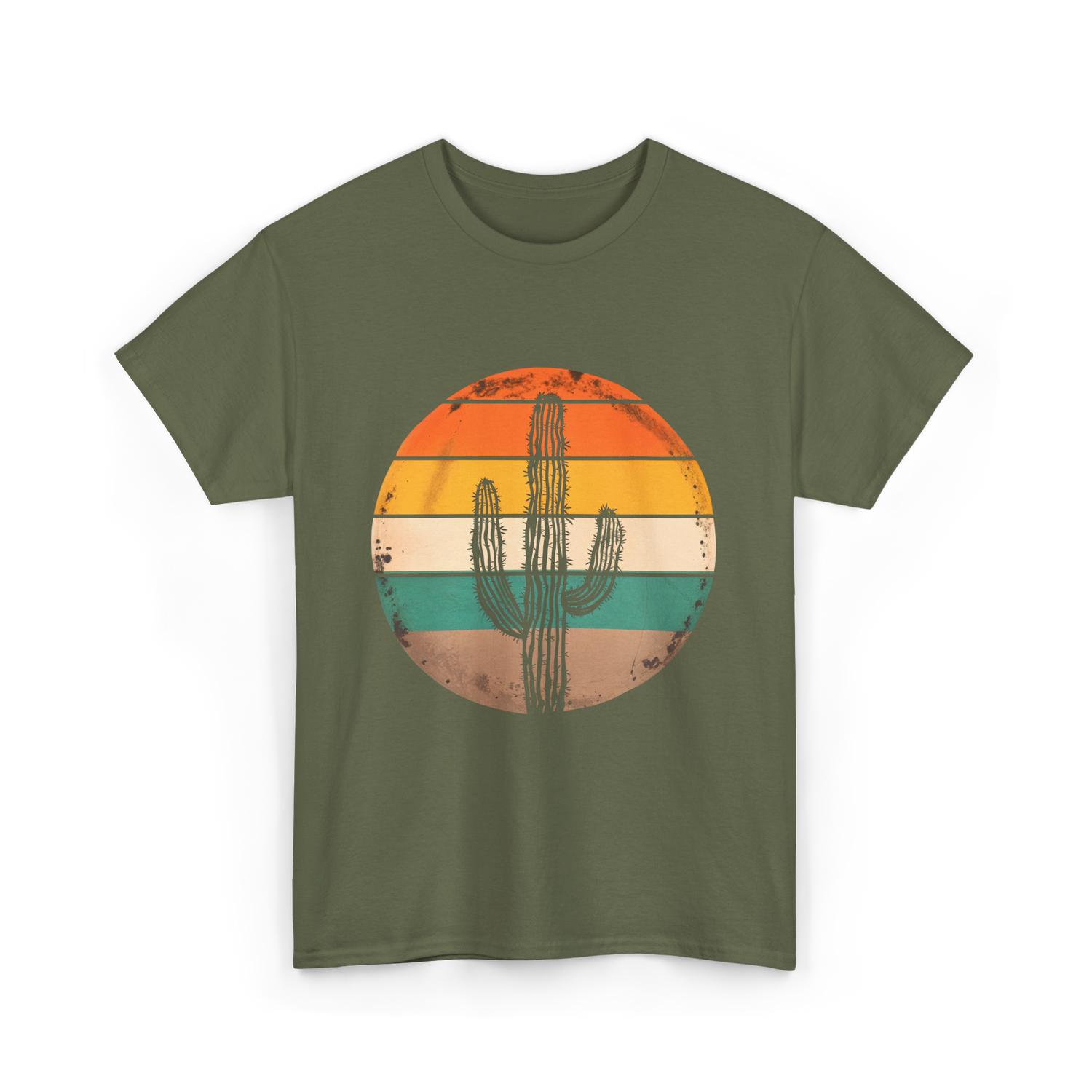 Saguaro Cactus Cacti Lover T-Shirt - Military Green