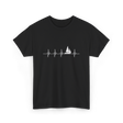Sailing Heartbeat Sailing Sailors T-Shirt - Black